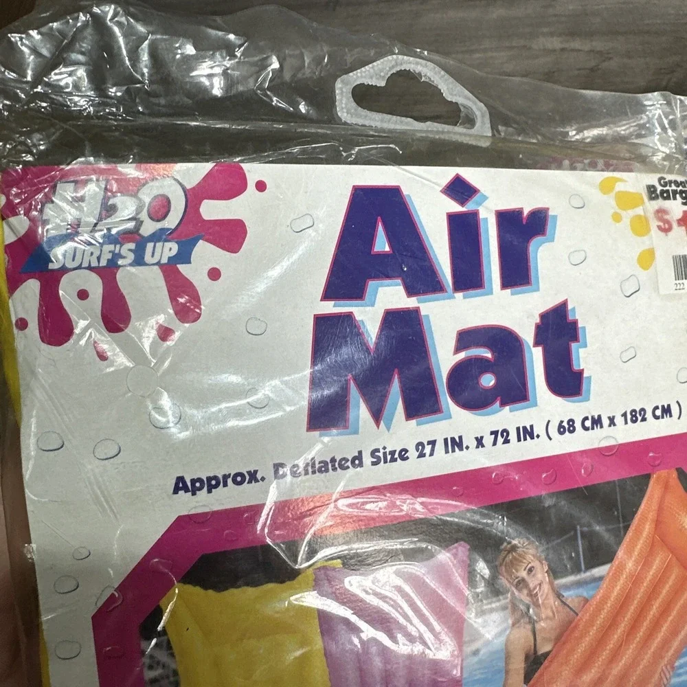 2 VTG Baywatch H2O Surf's Up Pamela Anderson Air Mat Tony NOS Pool Inflatable